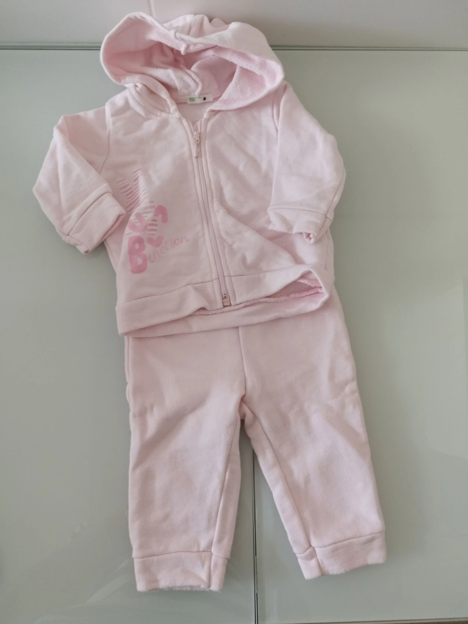 Chándal rosa de bebe Benetton 